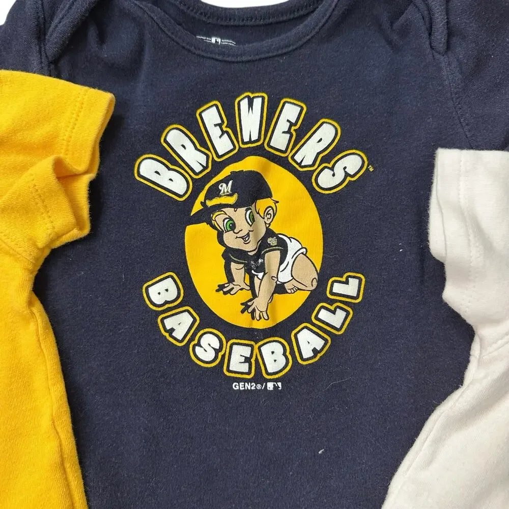 Toddler 18-24 Months Sports Clothing Bundle Wisconsin Badger Brewers Baseball